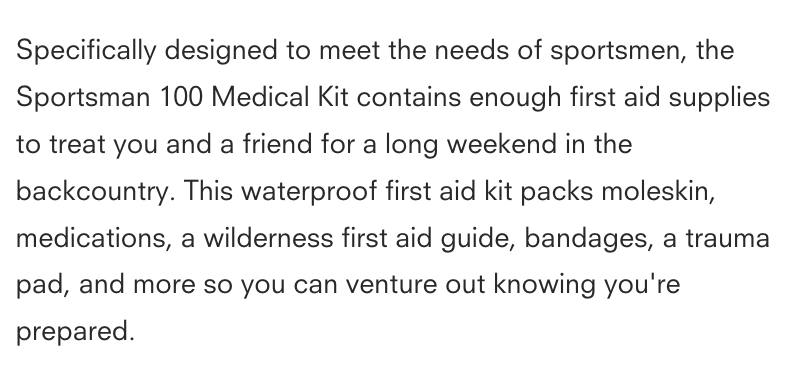 Adventure Medical Kits Sportsman Series
